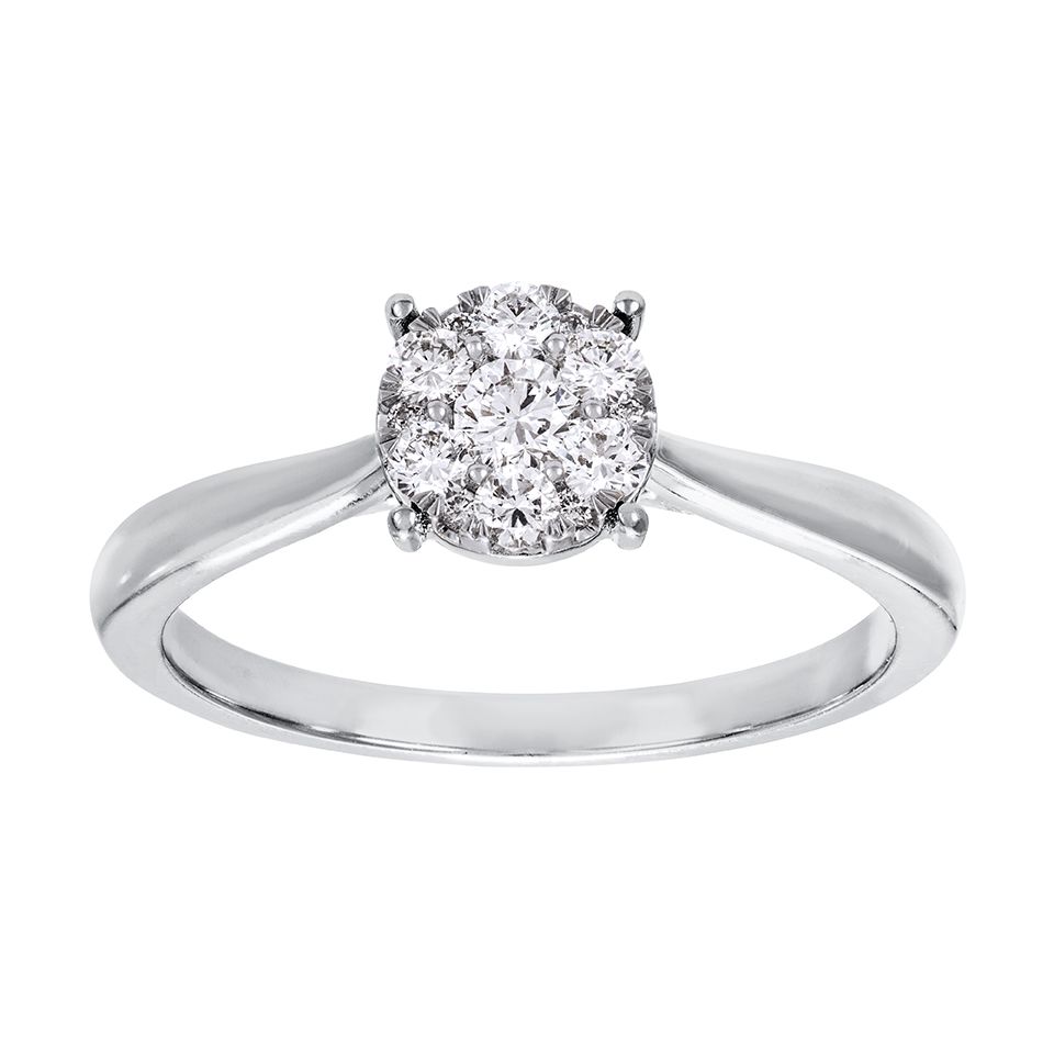 Diamantring i 18K guld, 16.5