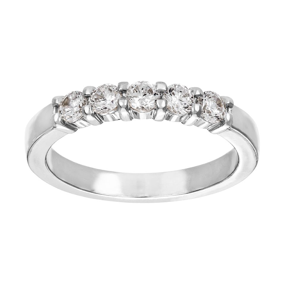 Diamantring i 18K guld, 17.5