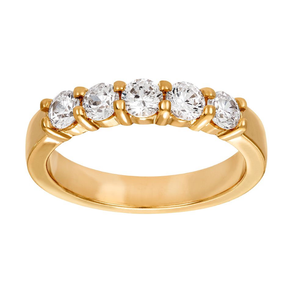 Diamantring i 18K guld, 15.5