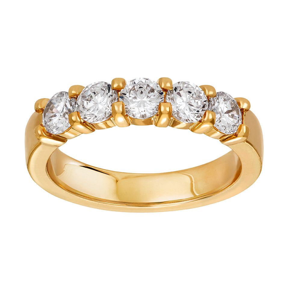 Diamantring i 18K guld, 15.5
