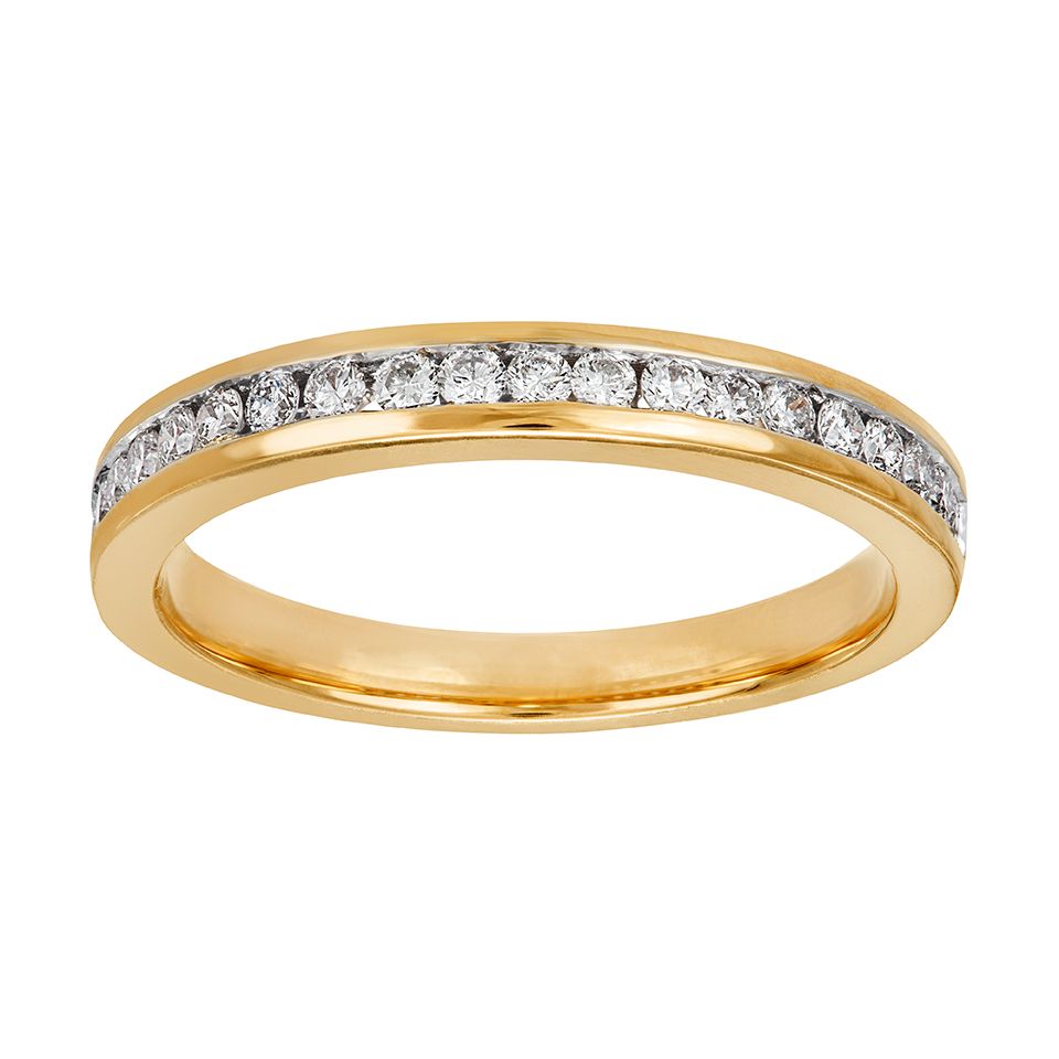 Diamantring i 18K guld, 18.0