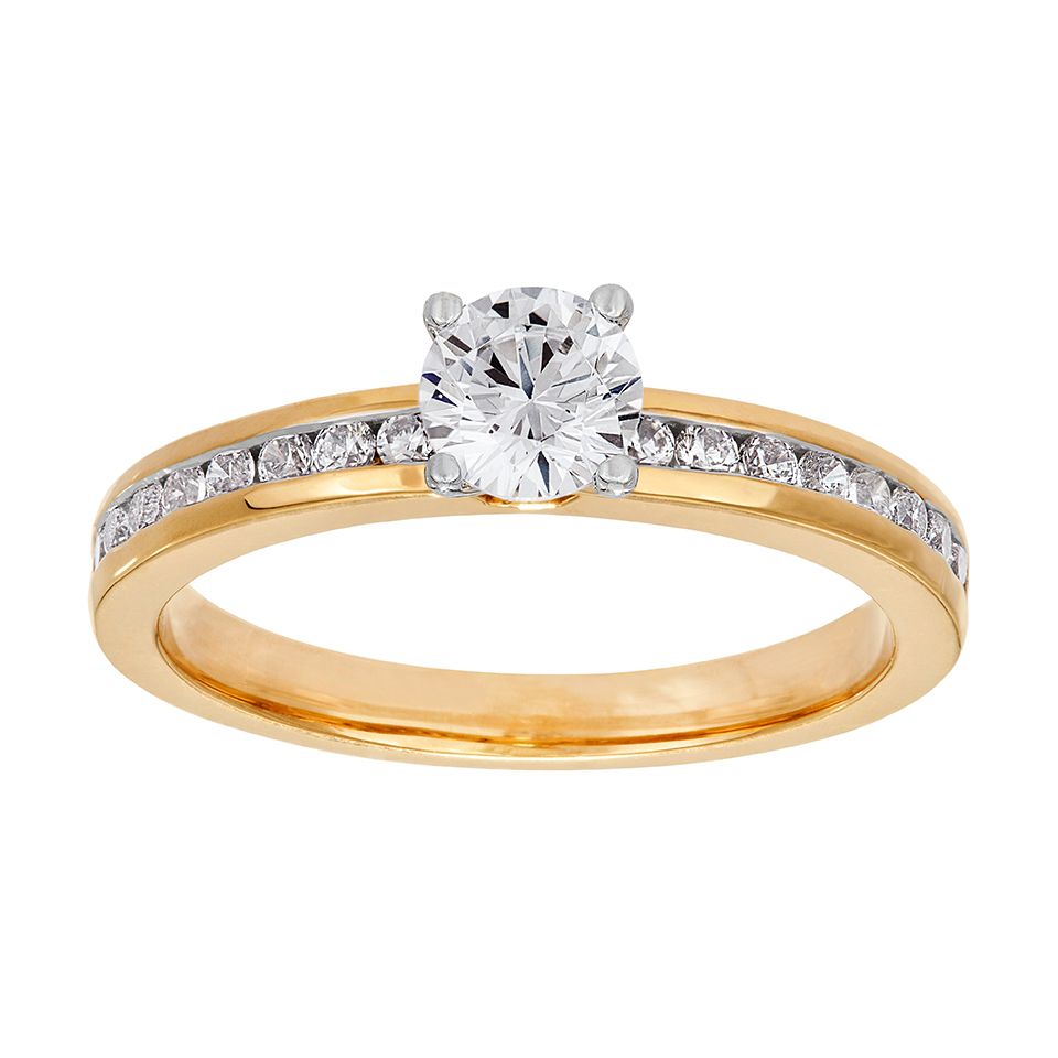 Diamantring i 18K guld, 18.0