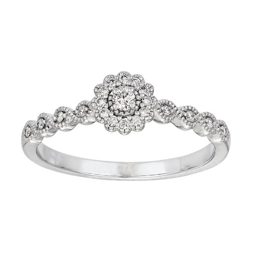 Diamantring i 18K guld, 19.0