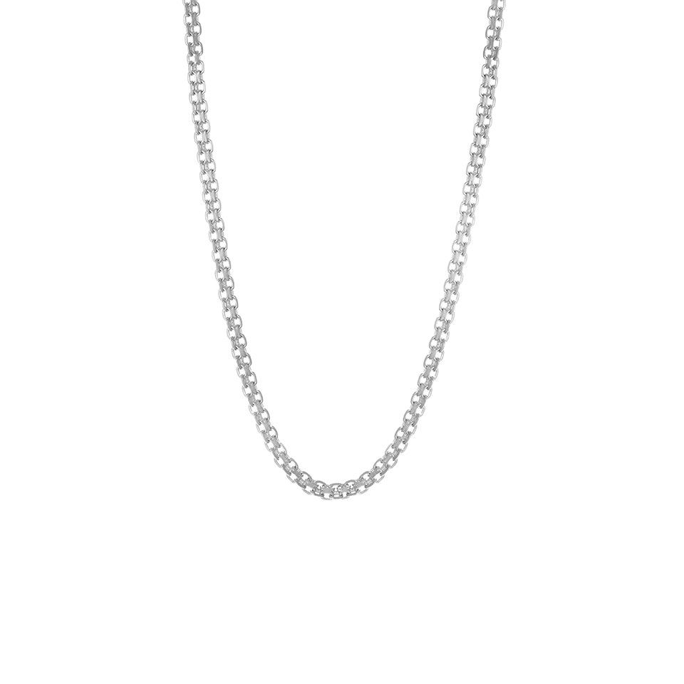 Halsband i &auml;kta silver