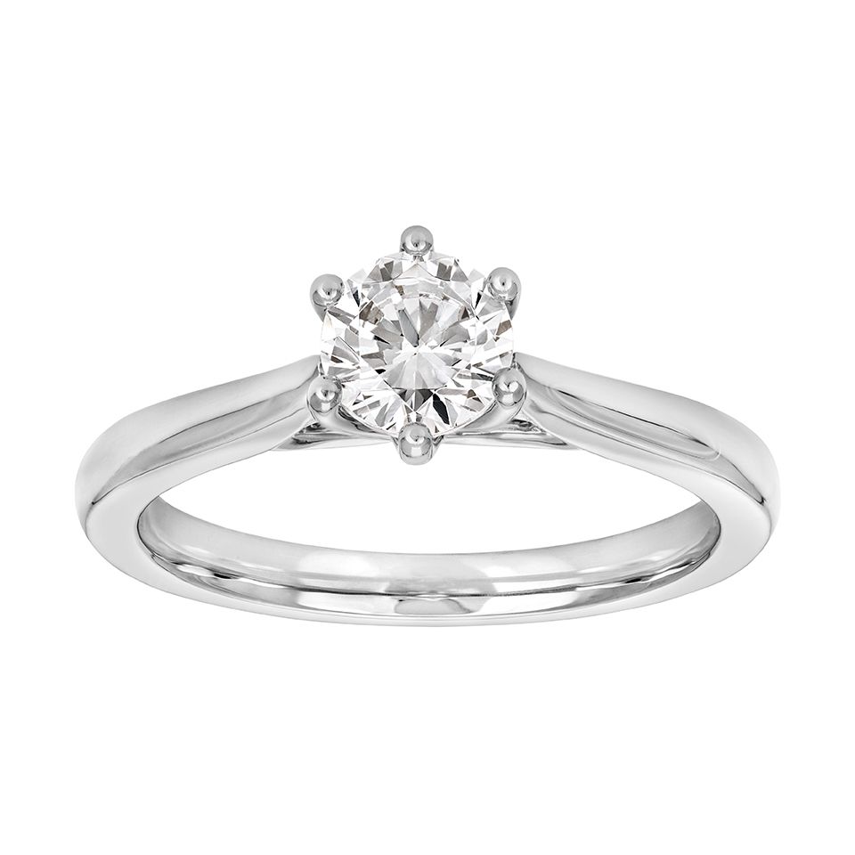 Diamantring i 18K guld, 17.0