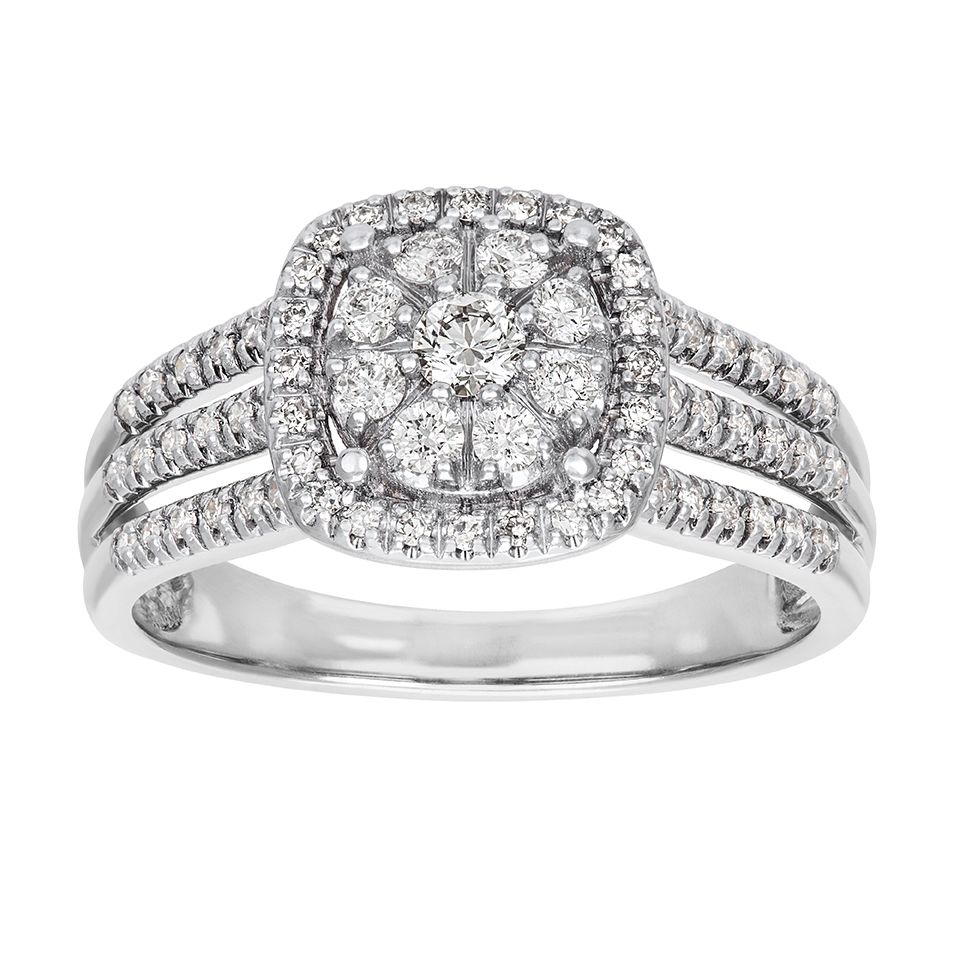 Diamantring i 18K guld, 19.0