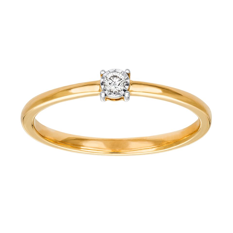 Diamantring i 18K guld, 15.0