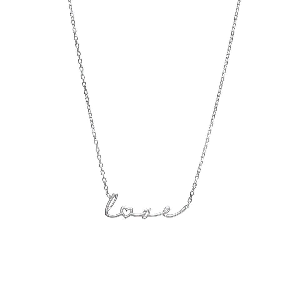 Love halsband i &auml;kta silver