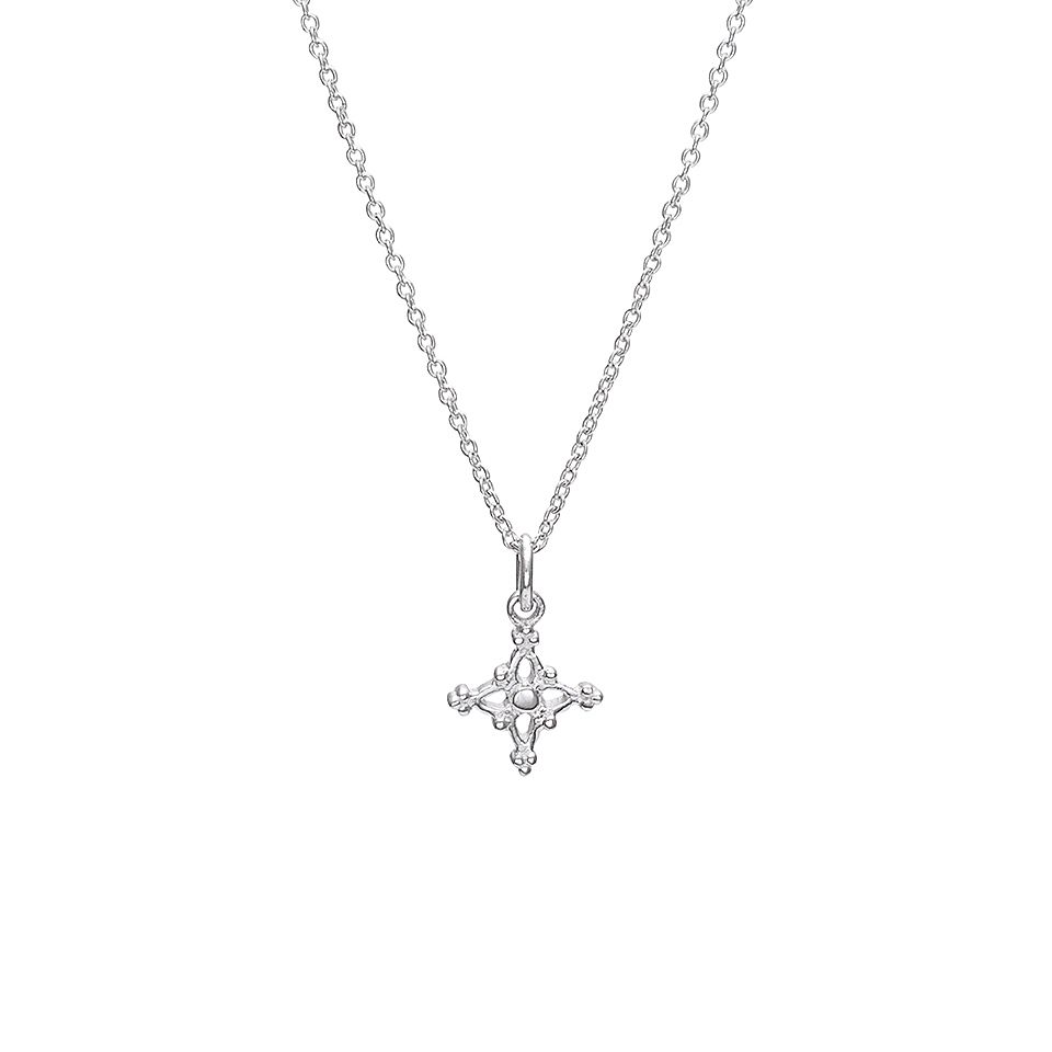 Halsband i äkta silver med stjärna