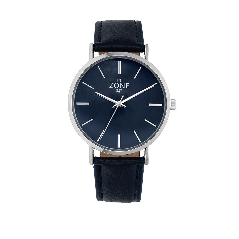 Klocka med blå urtavla