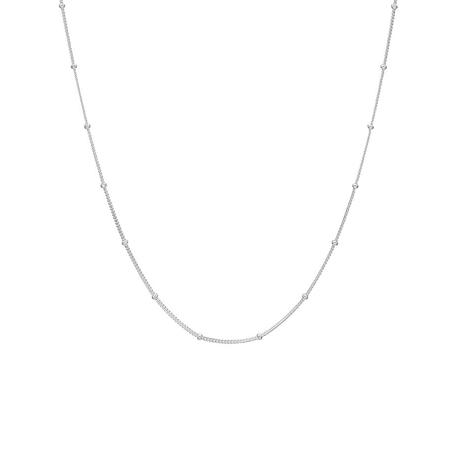 Halsband i äkta silver kulor