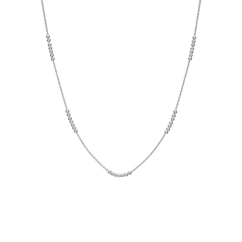 Halsband i äkta silver kulor