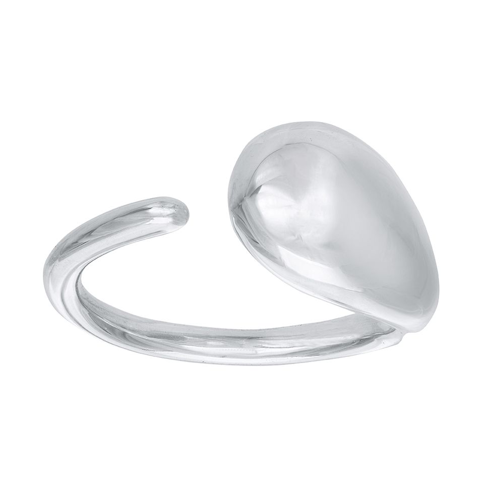 Ring i äkta silver dropformad, 16.0