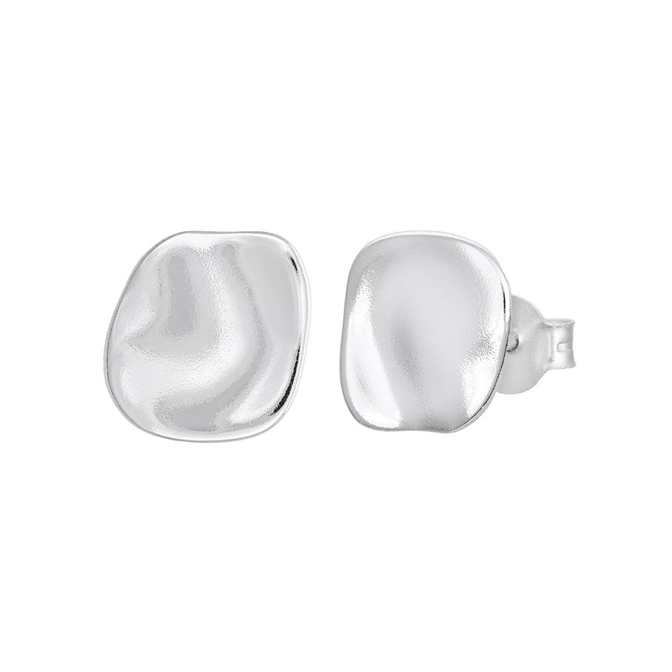 &Ouml;rh&auml;ngen i &auml;kta silver med rund form