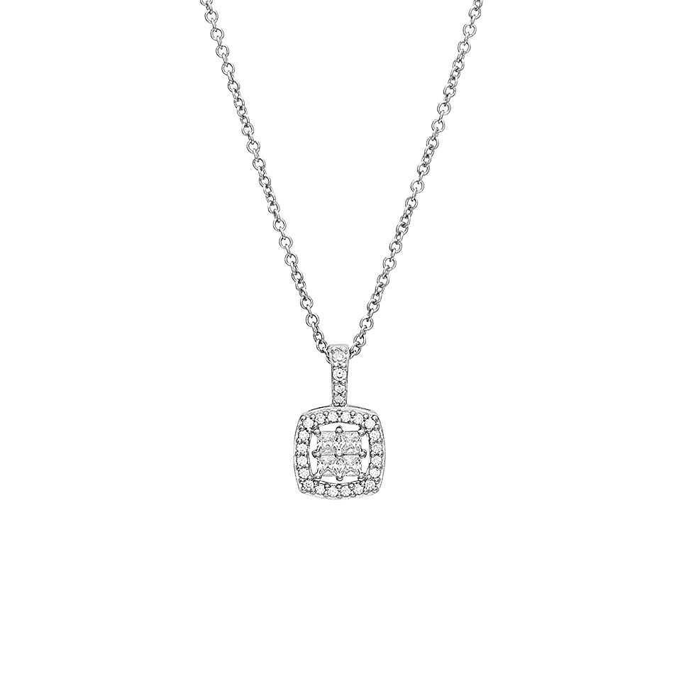 Halsband i äkta silver med kubisk zirkonia