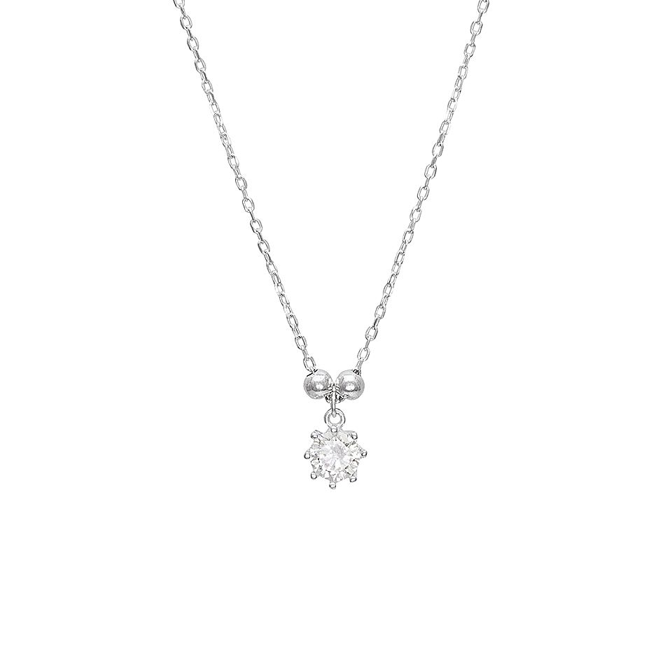 Halsband i äkta silver med kubisk zirkonia