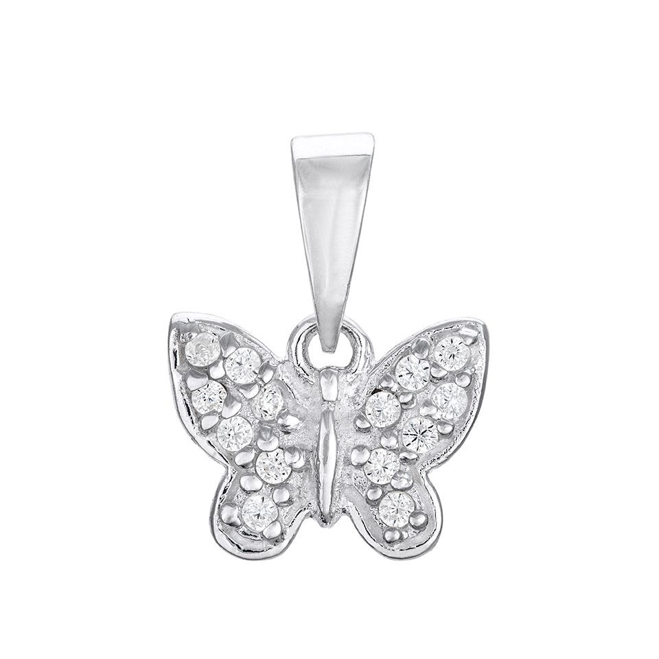 Hängsmycke fjäril med kubisk zirkonia