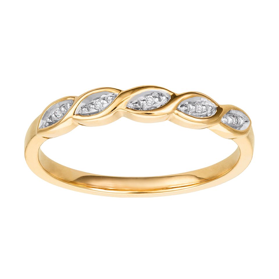 Diamantring i 18K guld, 17.5
