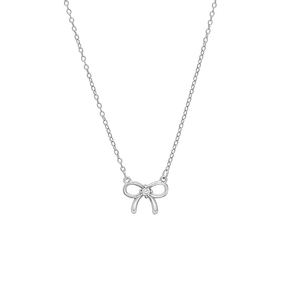 Halsband i äkta silver med en rosett