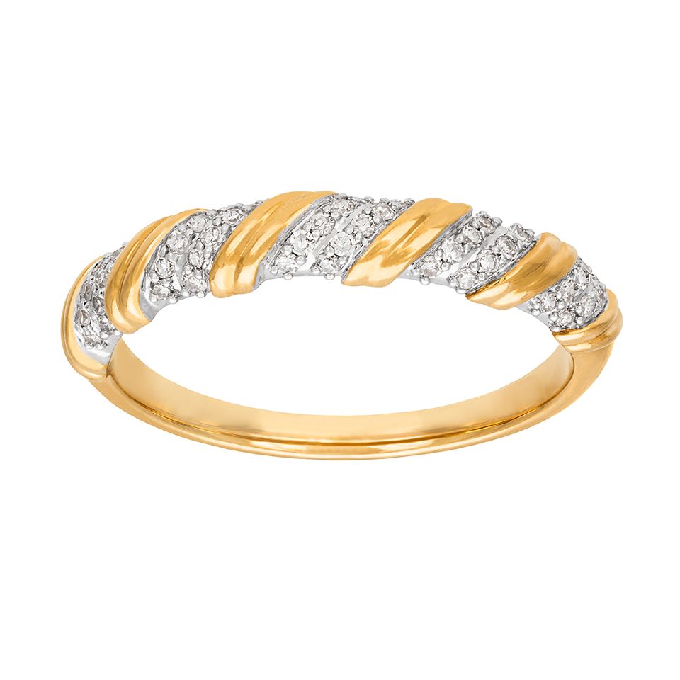 Diamantring i 18K guld, 17.0