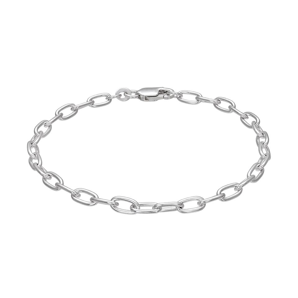 Armband i &auml;kta silver