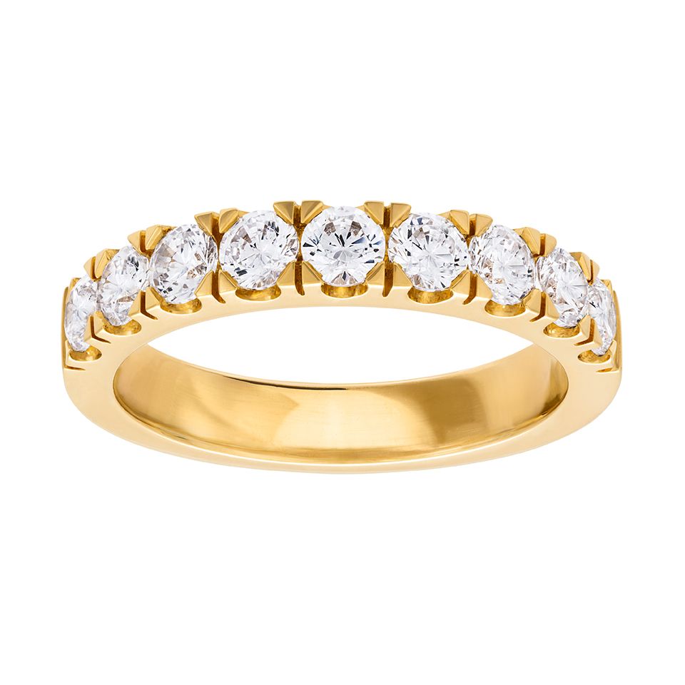 Diamantring i 18K guld - Allians, 15.0