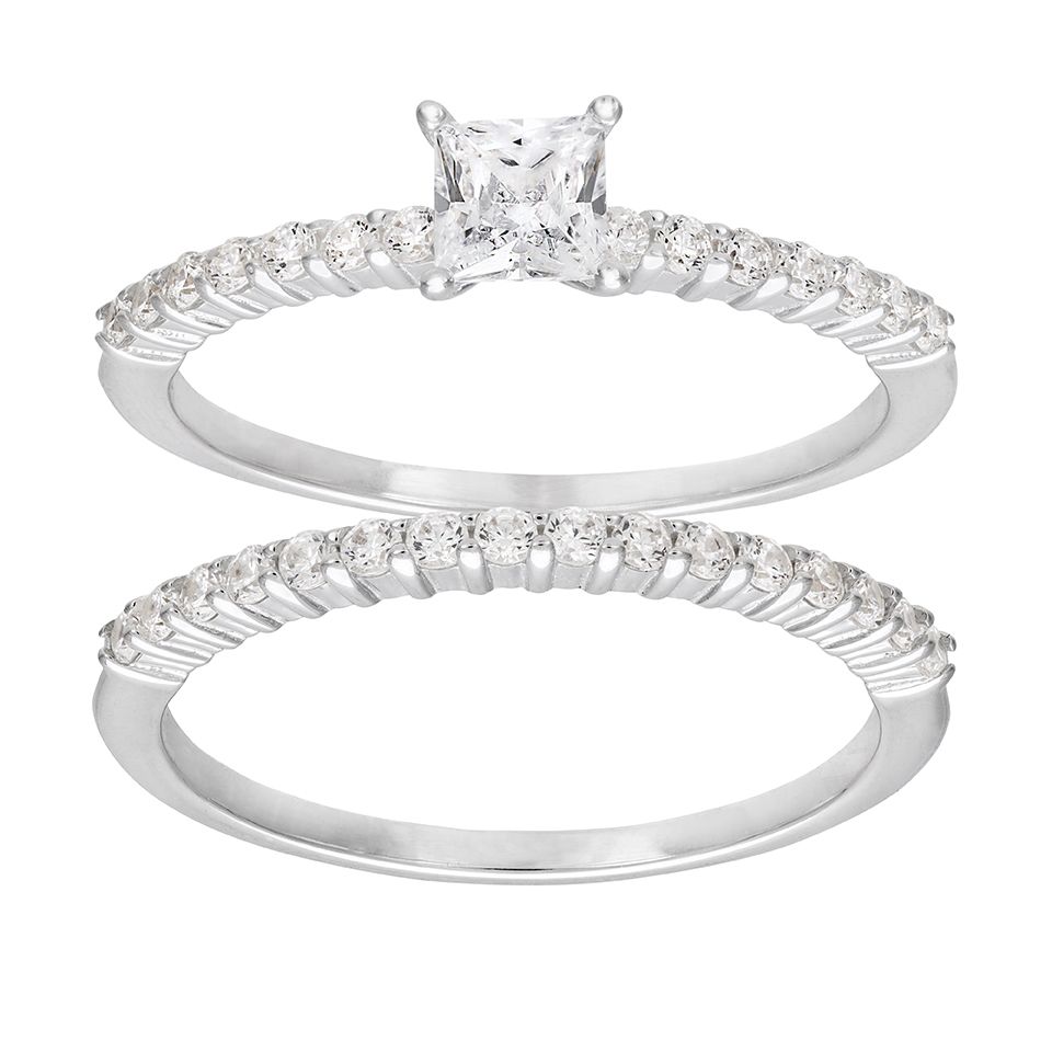 Två ringar i äkta silver med kubisk zirkonia från Albrekts Guld