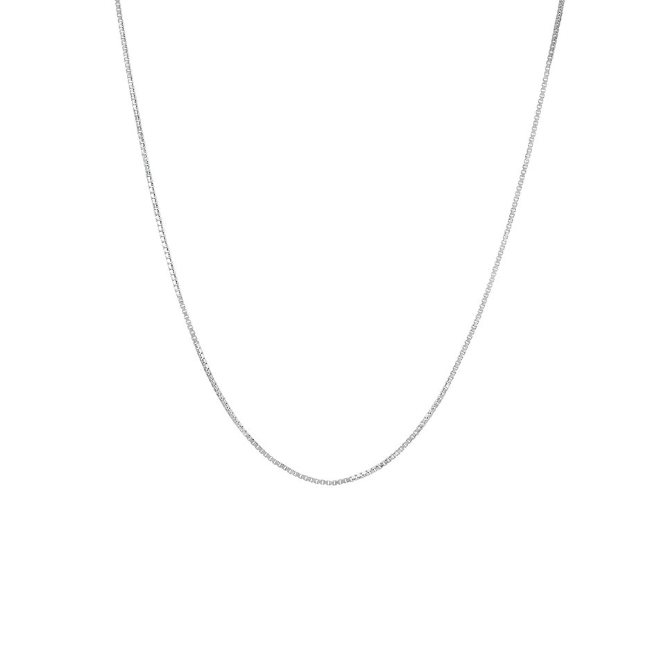 Kedja i &auml;kta silver 45+3cm